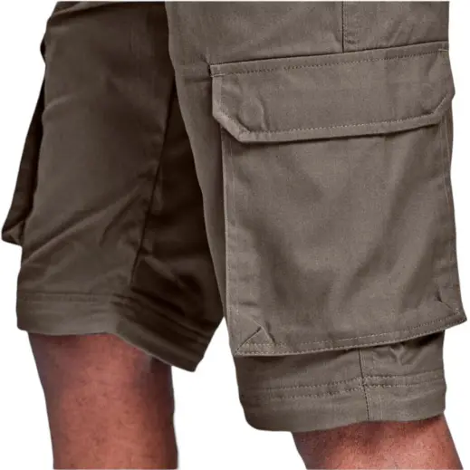 Mens Cargo Zip Off Pants Khaki Model